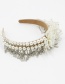 Fashion Pearl Tassel Headband Tassel Rhinestone Pearl Flower Headband