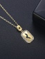 Fashion 18k Gold-plated Copper And Diamond Lightning Geometric Necklace