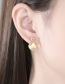 Fashion 18k Round Gold-plated Copper Earrings With Diamonds