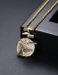 Fashion 18k Gold-plated Copper Necklace With Diamonds