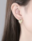 Fashion 18k Heart Inlaid Copper And Gold-plated Earring