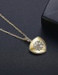Fashion 18k Gold-plated Copper Necklace With Diamond And Snowflake Geometry