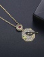 Fashion 18k Gold-plated Copper Bird Geometric Necklace