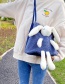 Fashion Blue Rabbit Furry Doll Animal One-shoulder Armpit Bag