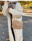 Fashion Brown Plush Lock Flap One-shoulder Crossbody Bag