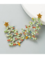 Fashion Color Alloy Diamond-studded Acrylic Christmas Tree Earrings