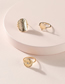 Fashion Gold Color Alloy Geometric Beating Pattern Round Ring Set