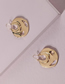 Fashion Gold Color Alloy Hollow Irregular Round Earrings