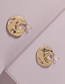 Fashion Gold Color Alloy Hollow Irregular Round Earrings