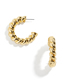 Fashion Gold Color Alloy Twisted Twist Rope Earrings