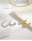 Fashion Silver Color Matte C-shaped Geometric Earrings