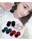 Fashion Green Hairball Round Hollow Fabric Earrings