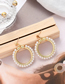 Fashion Gold Color Color Pearl Round Alloy Earrings