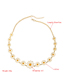 Fashion Yellow Alloy Drip Oil Small Daisy Long Necklace