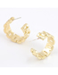 Fashion Gold Color C-shaped Geometric Alloy Hollow Earrings