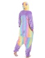 Fashion Rainbow Kung Fu Panda Flannel Rainbow Kung Fu Panda One-piece Pajamas