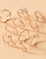 Fashion Gold Color 10 Alloy Rings Set