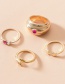 Fashion Gold Color Alloy Ring 4 Sets