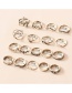 Fashion Silver Color 18 Alloy Rings Set