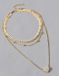 Fashion Gold Color Alloy Multilayer Love Necklace