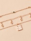 Fashion Gold Color Alloy Multilayer Geometric Necklace