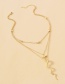 Fashion Gold Color Alloy Multilayer Snake Necklace