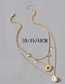 Fashion Gold Color Alloy Multilayer Shell Necklace