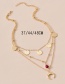 Fashion Gold Color Alloy Multilayer Crescent Necklace