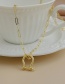 Fashion Gold Color Copper Inlaid Zircon Geometric Thick Chain Necklace