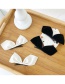 Fashion A Pair Of White Left And Right Velvet Bow Seamless Hairpin
