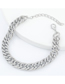 Fashion Silver Color Geometric Alloy Thick Chain Bracelet