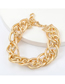 Fashion Gold Color Geometric Alloy Thick Chain Bracelet