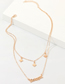 Fashion Gold Color Astral Alphabet Alloy Multilayer Necklace