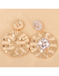 Fashion Dark Pink Geometric Round Diamond Alloy Stud Earrings