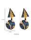 Fashion Royal Blue Geometric Round Arrow Alloy Five-pointed Star Earrings