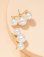 Fashion Pearl Earrings Drop Pearl Pendant Geometric Stud Earrings