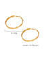Fashion Gold Color Round Leaf Alloy Earrings