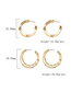 Fashion Gold Color 2 Alloy Geometric C-shaped Semicircular Earrings