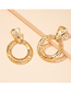 Fashion Gold Color Geometric Alloy Hollow Round Earrings