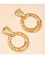 Fashion Gold Color Geometric Alloy Hollow Round Earrings