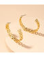 Fashion Gold Color Geometric Semicircle C-shaped Alloy Earrings