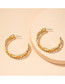 Fashion Gold Color Geometric Semicircle Double C Alloy Hollow Earrings
