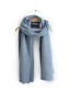 Fashion Light Grey Solid Color Letter Mark Knitted Cashmere Scarf Shawl