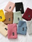 Fashion Caramel Colour Solid Color Letter Mark Knitted Cashmere Scarf Shawl