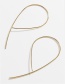 Fashion Gold Color Irregular Geometric U-shaped Oval Handmade Earrings