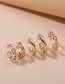 Fashion Chain Silver Color Twisted C-shaped Alloy Ear Clip Set