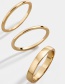 Fashion Number 7 Glossy Wide Version Circle Closed Alloy Ring Set