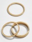 Fashion Number 8 Glossy Wide Version Circle Closed Alloy Ring Set