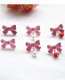 Fashion Red Pearl Shiny Bow Pearl Resin Earrings