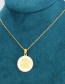 Fashion Gold Color Titanium Steel Shell Cow Round Necklace